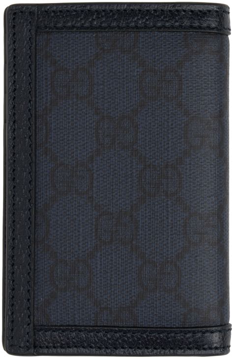 gucci navy ophidia wallet.